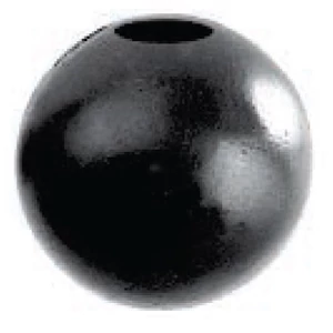 Bille pleine en acier avec trou traversant, différentes dimensions