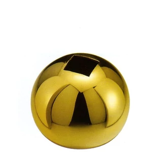 Boule d'escalier en laiton avec trou traversant carré 14x14mm, différentes diamètres