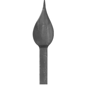 Pointe de lance en fer forgé, épais, différentes dimensions