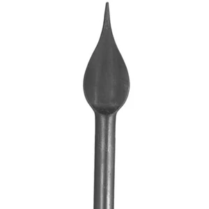 Pointe de lance en fer forgé, épais, différentes dimensions