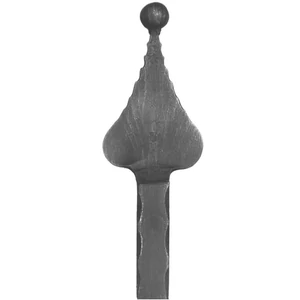 Pointe de lance en fer forgé, épais, différentes dimensions