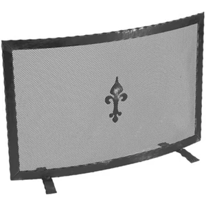 Grille de protection en fer forgé pour cheminée