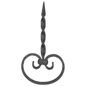 Volute en fer forgé, profil plat "Scala", différentes sections