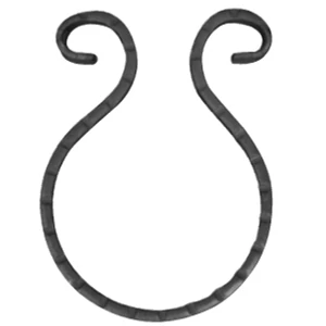 Volute en fer forgé, profil plat "Scala", différentes sections