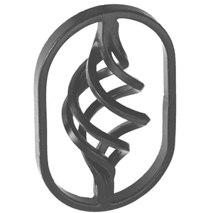 Ovale avec torsade fer forgé