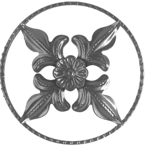 Ornement en fer forgé, différentes sections