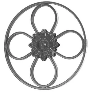 Ornement en fer forgé, différentes sections