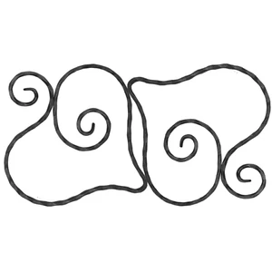 accessoire de ferronnerie, volute en fer forgé