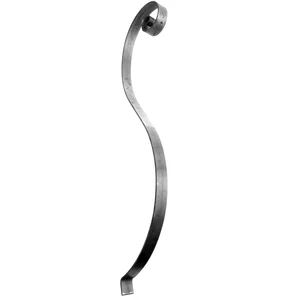 Barreau de balcon, barreau galbé classique en fer forgé, profil plat