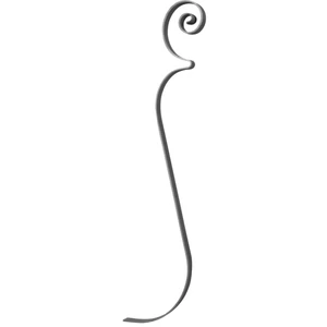 Barreau de balcon, barreau galbé classique en fer forgé, profil carré