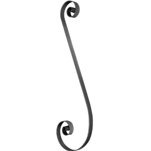 Grande volute en fer forgé, différentes sections