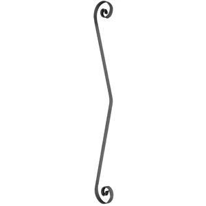 Grande volute en fer forgé, différentes sections