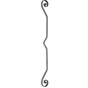 Grande volute en fer forgé, différentes sections