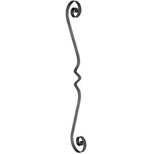 Grande volute en fer forgé, différentes sections