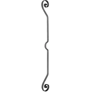 Grande volute en fer forgé, différentes sections