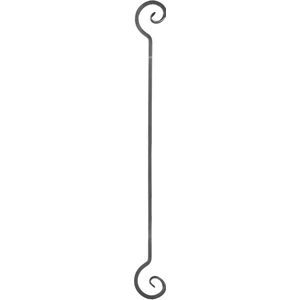 Grande volute en fer forgé, différentes sections