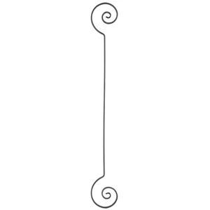 Grande volute en fer forgé, différentes sections