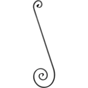Grande volute en fer forgé, différentes sections et hauteurs
