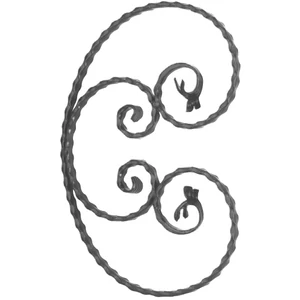 Volute baroque léger en fer forgé