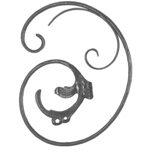 accessoire de ferronnerie, volute en fer forgé