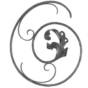 accessoire de ferronnerie, volute en fer forgé