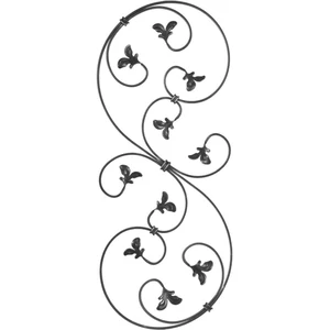 Panneau en fer forgé, profil plat "Scala", différentes sections