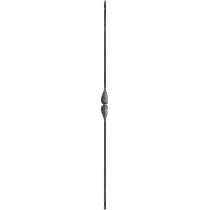 Barreau design moderne en fer forgé, profil carré, différentes sections