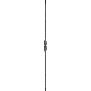 Barreau design moderne en fer forgé, profil carré martelé, différentes sections