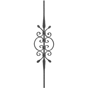 Barreau design moderne en fer forgé avec décor classique, différentes sections