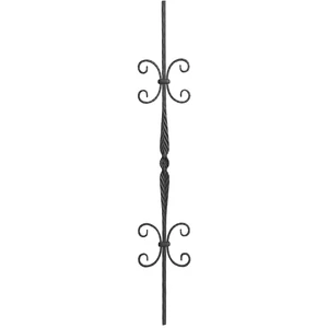 Barreau design moderne en fer forgé avec décor classique, différentes sections