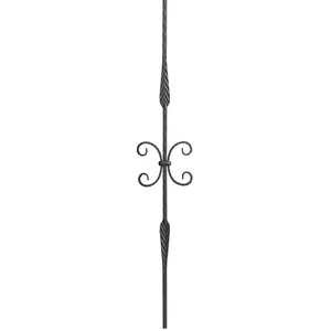 Barreau design moderne en fer forgé avec décor classique, différentes sections
