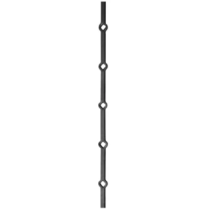 Carré acier à trous de diamant, différentes dimensions de trous
