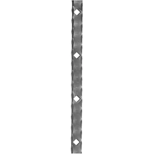 Plat acier martelé à trous de diamant, distance entre les centres de trous 125mm, différentes dimensions de trous et sections