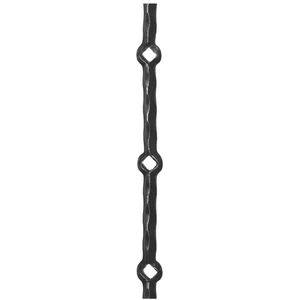 Carré acier martelé à trous de diamant, différentes dimensions de trous