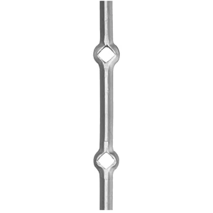Carré acier sablé à trous de diamant, différentes dimensions de trous