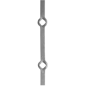 Carré acier sablé à trous de diamant, différentes dimensions de trous