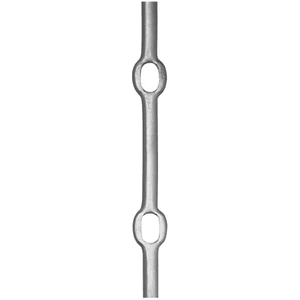 Rond acier à trous ovale, différentes dimensions de trous