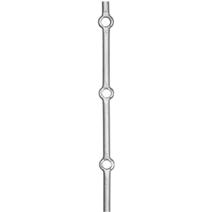 Rond acier sablé à trous ovale, différentes dimensions de trous