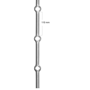 Carré acier sablé à trous de diamant, différentes dimensions de trous