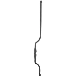 Barreau de balcon, barreau galbé design moderne en fer forgé, profil carré, différentes sections et hauteurs