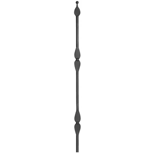 Barreau design moderne en fer forgé, profil carré, différentes sections