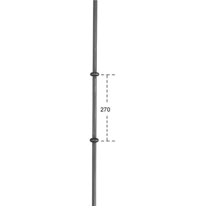 Barreau design moderne en fer forgé, profil rond, différentes sections