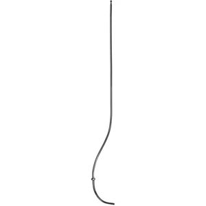 Barreau de balcon, barreau galbé en fer forgé, profil rond, différentes sections et hauteurs