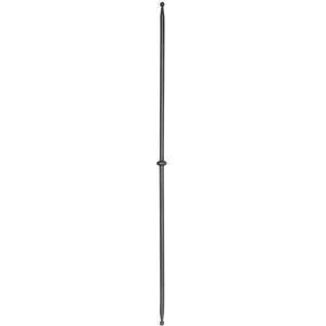 Barreau design moderne en fer forgé, fer de lances sur les deux côtés, profil rond, différentes sections et hauteurs