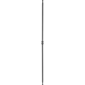 Barreau design moderne en fer forgé, fer de lances sur les deux côtés, profil rond, différentes sections et hauteurs