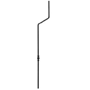 Barreau de balcon, barreau galbé design moderne en fer forgé, profil carré