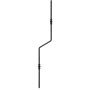 Barreau de balcon, barreau galbé design moderne en fer forgé, profil carré