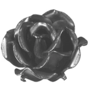 Tête de rose en fer forgé