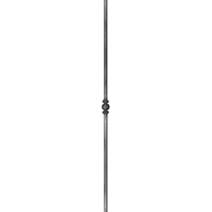 Barreau en fer forgé, profil carré lisse, différentes dimensions et pointes de lance