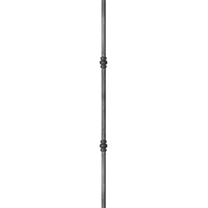 Barreau en fer forgé, profil carré lisse, différentes dimensions et pointes de lance